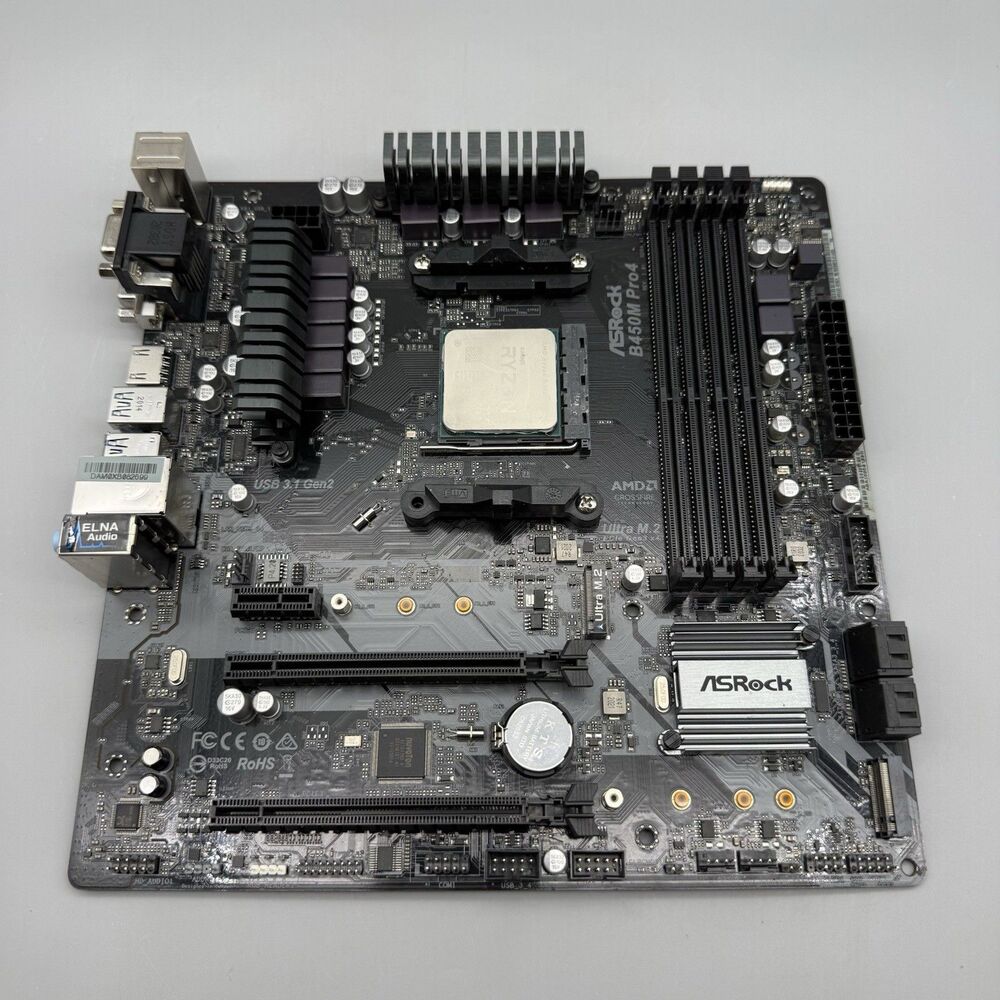 AsRock B450M PRO4 AM4 ATX AMD DDR4 Motherboard & AMD Ryzen 5 3600